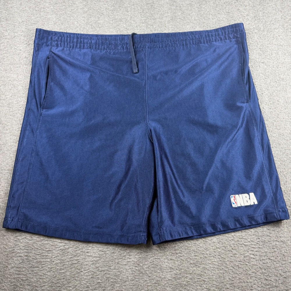 NBA Elevation Basketball Shorts Mens 2XL Navy Blue Mesh Athletic Gym RN 104648